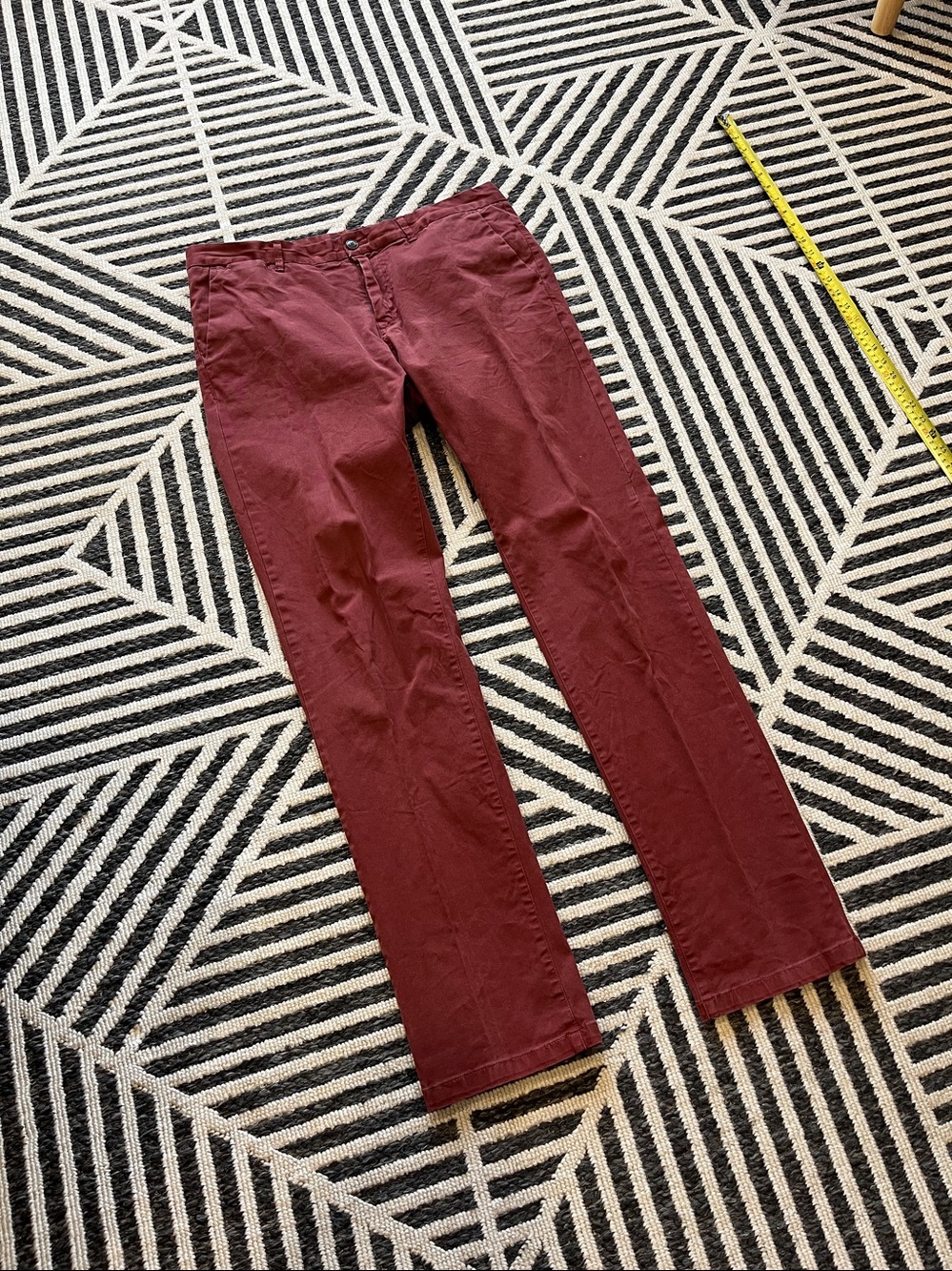 Scotch & Soda Men's Deep Burgundy Chino Pants